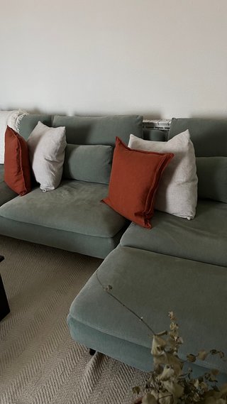 Sofá IKEA SÖDERHAMN 4 plazas chaiselongue - verde
