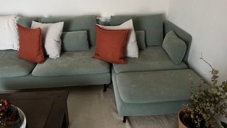 Sofá IKEA SÖDERHAMN 4 plazas chaiselongue - verde