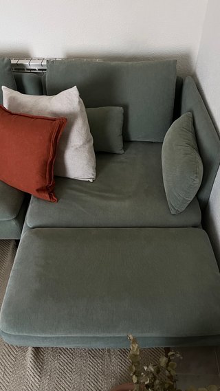 Sofá IKEA SÖDERHAMN 4 plazas chaiselongue - verde