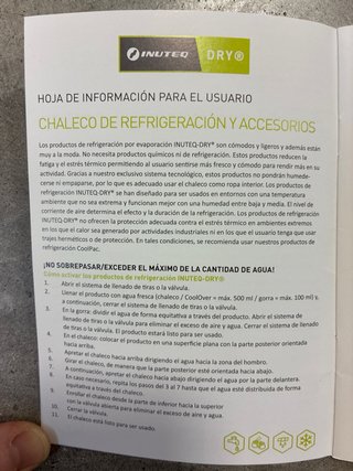 Chalecos Refrigerantes INUTEQ Negro