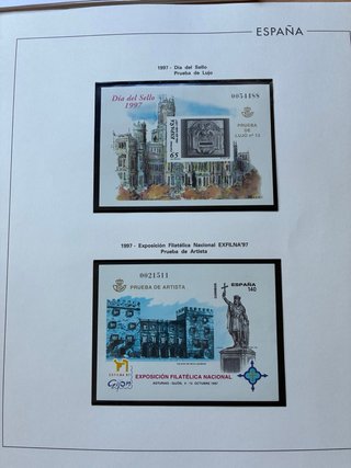 Pruebas Filatélicas España, año 1990-1997
