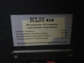 Pareja Altavoces Vintage KLH 430 3 Vías 100W