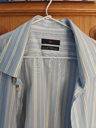 Camisa Zara Rayas Azul y Blanco Talla M