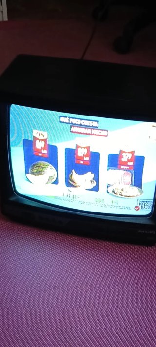 TV Philips Color Analógica Portátil Antigua