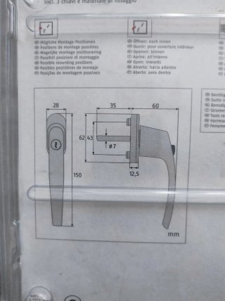 Set de 2 Manillas para Ventana ABUS con Llave