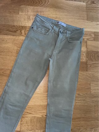 Pantalones Zara Verde Talla S