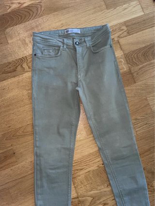 Pantalones Zara Verde Talla S