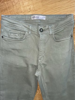 Pantalones Zara Verde Talla S
