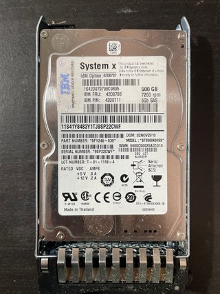 Disco Duro Servidor IBM Sustem X de 500GB SAS