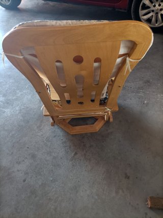 Silla Mecedora Madera y Tela