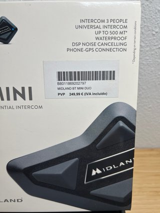 Midland BT Mini Duo Intercomunicadores Moto