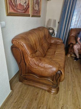 Sillón de Piel y Madera