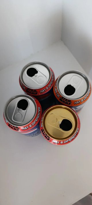 Set 5 Latas Colección Star Wars 1999 y Coca-Cola