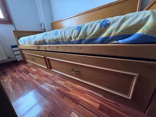 Cama nido individual de madera