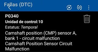 Nissan Micra k12 2003 Error P0340