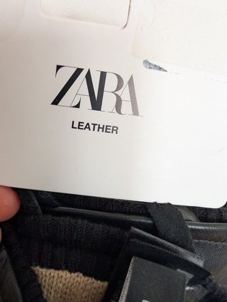 Guantes piel auténtica Zara negros hombre L nuevos