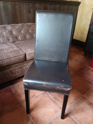 Silla de salón de piel