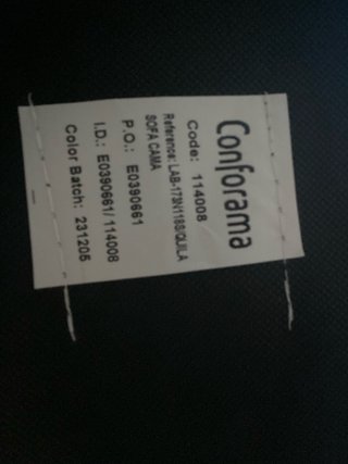 Sofá cama gris tela