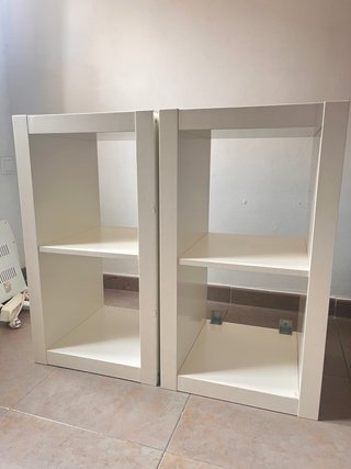 2 Estanterías Kallax IKEA con Cajones