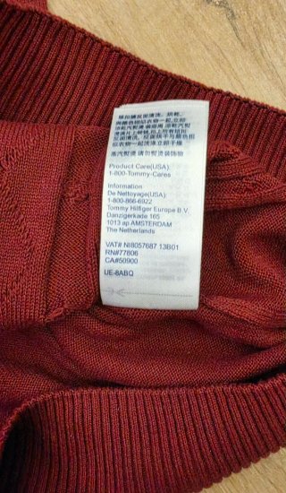 Maglione Tommy Hilfiger Bordeaux XL