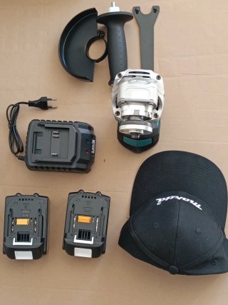 Amoladora Makita DGA404 + 2 baterías Makita 18v6h+