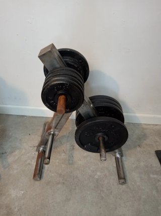 Pesas mancuernas gym en casa