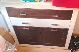 Cómoda de Madera Beige y Marrón