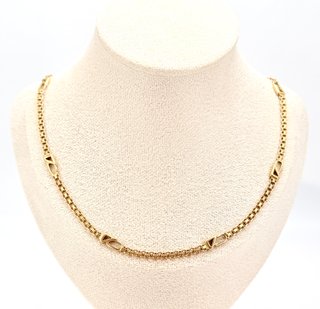 Cadena Bismark de oro de 18k, 14.93 g, 47 cm.
