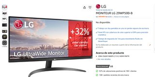 Pantalla LG 29 Negra