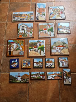 Set de 18 Azulejos Decorativos Canarios