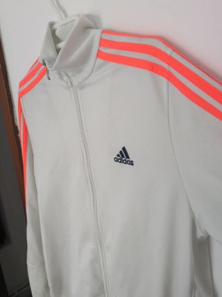 Chaqueta Adidas Talla S/M con Rayas Naranja