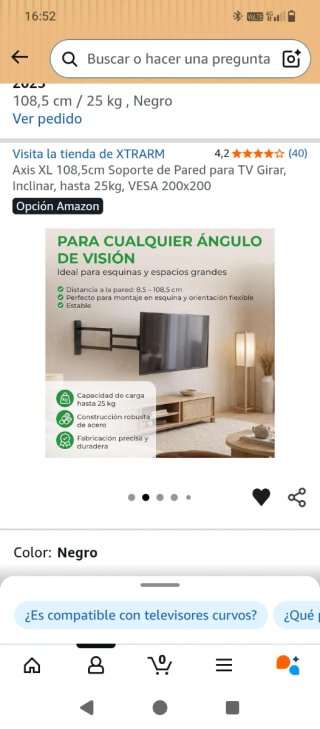 Soporte TV XTRARM Axis XL Giratorio e Inclinable