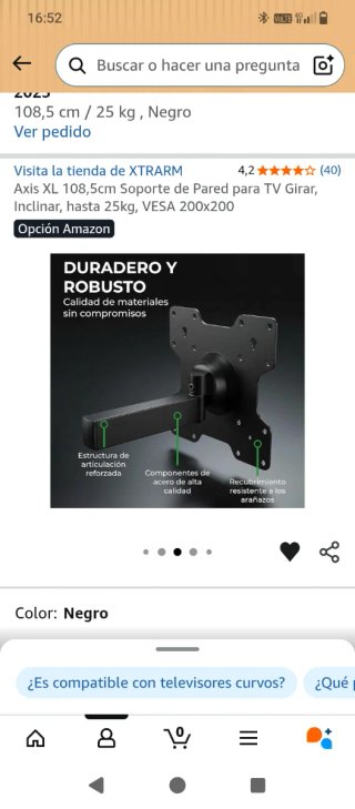 Soporte TV XTRARM Axis XL Giratorio e Inclinable
