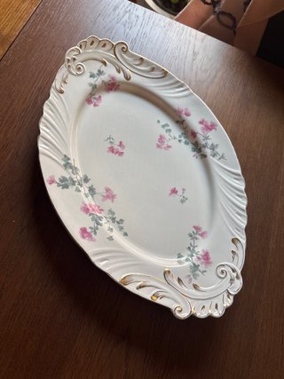 Plato de servir vintage de porcelana