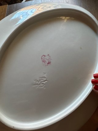 Plato de servir vintage de porcelana