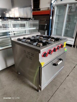 Cocina Industrial Gas 4 Fuegos + Horno