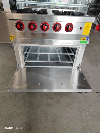 Cocina Industrial Gas 4 Fuegos + Horno