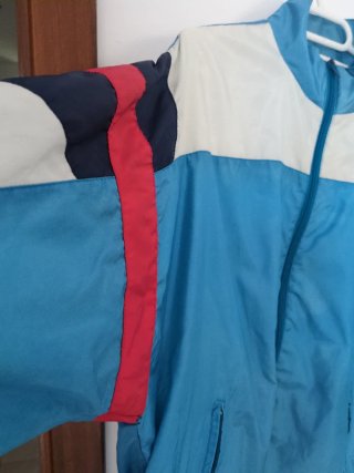 Sudadera Adidas Vintage 90s Azul y Blanca