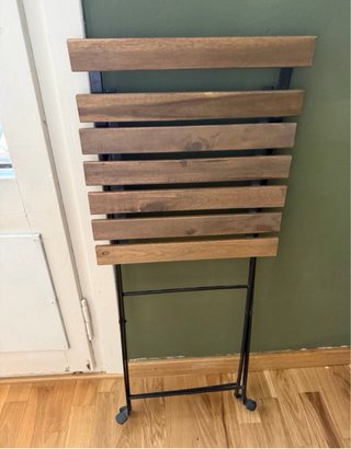 Mesa y 2 Sillas jardín,plegable negro/ tinte marró