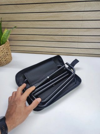Silla plegable portátil negra