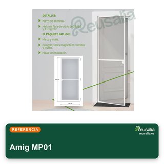 Amig MP01 Mosquitera puerta aluminio ajustable