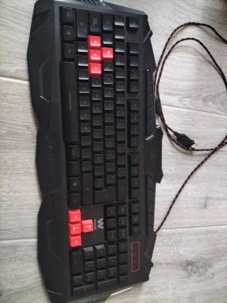 Teclado Gaming Woxter Negro, Rojo Diferentes luces