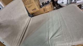 Sofá Cama 2 Plazas 3 en 1 con Mesa Lateral Crema
