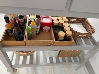 Carro de cocina IKEA con encimera de madera