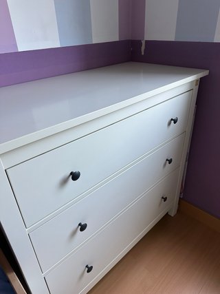 Cama Diván + Cómoda IKEA Hemnes Blanco