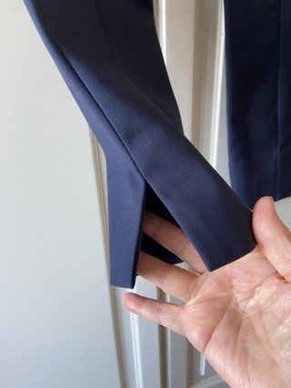 Pantalones de vestir Zara Woman azul marino