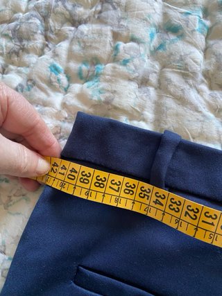 Pantalones de vestir Zara Woman azul marino