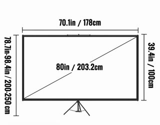 Pantalla para Proyector 80 Pulgadas