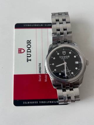 Relógio Tudor Geneve Preto Diamantes