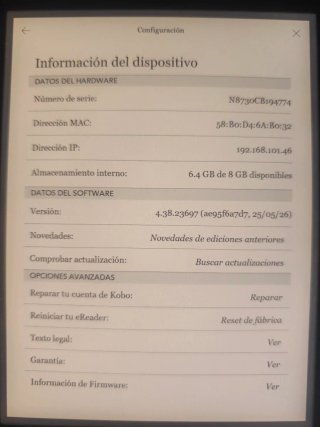 Libro electrónico 7" Kobo Libra H20 negro